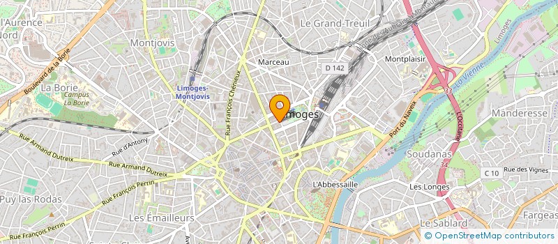 localisation de l'entreprise UCHU JUDO LIMOGES à LIMOGES