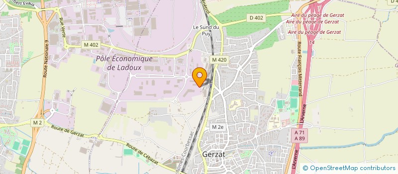 localisation de l'entreprise UCM à GERZAT