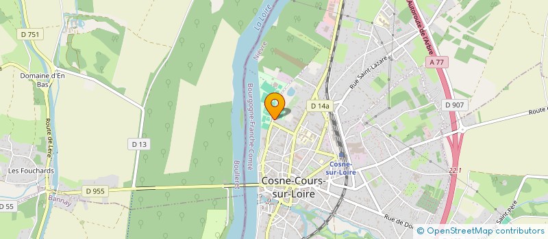 localisation de l'entreprise UCS FOOTBALL (UNION COSNOISE SPORTIVE) à COSNE-COURS-SUR-LOIRE