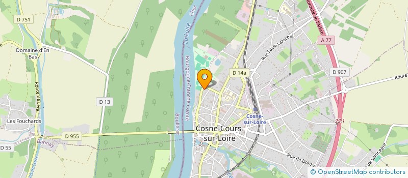 localisation de l'entreprise UCS TENNIS à COSNE-COURS-SUR-LOIRE