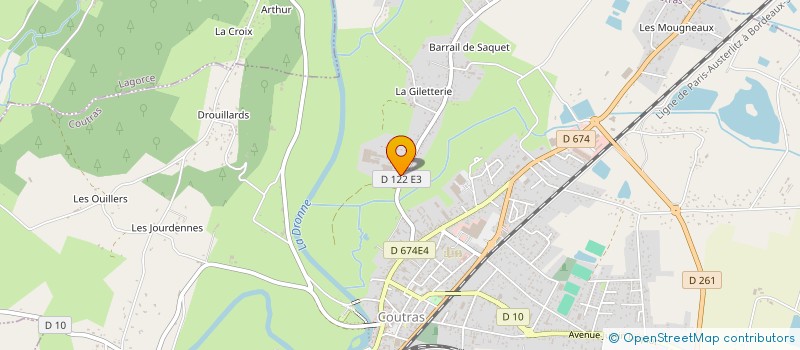 localisation de l'entreprise UCVA STOCKAGE à COUTRAS