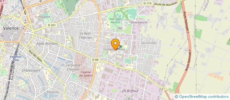 localisation de l'entreprise UD FORCE OUVRIERE à VALENCE