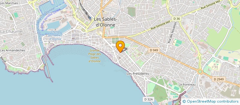 localisation de l'entreprise UDAKO  LES SABLES-D'OLONNE