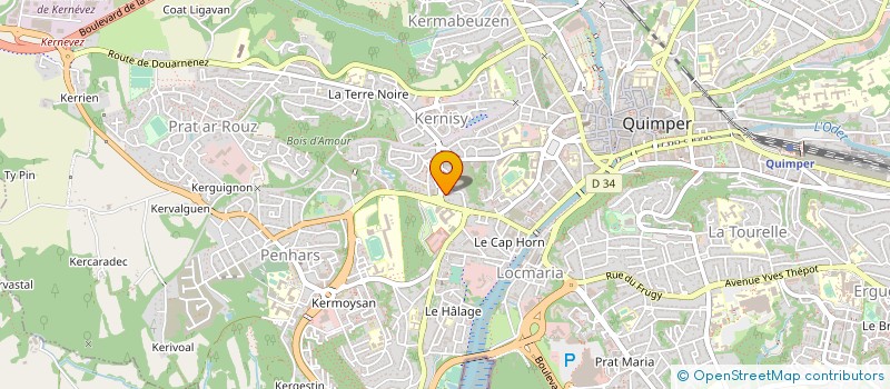 localisation de l'entreprise UDARPA 29  QUIMPER