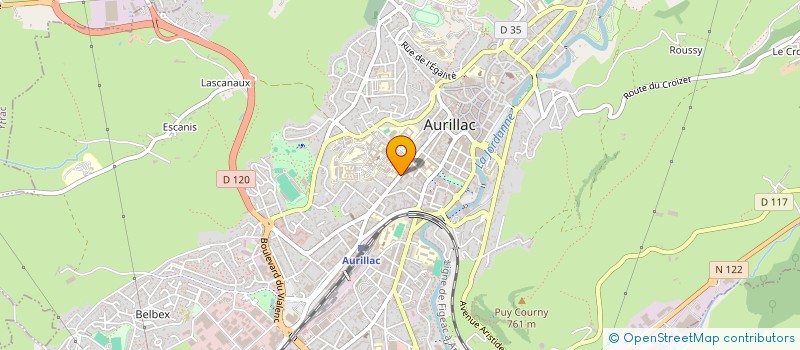 localisation de l'entreprise UDFA POUR DON DE SANG BENEVOLE DU CANTAL  AURILLAC