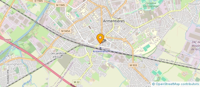 localisation de l'entreprise @UDIO-COM  ARMENTIERES