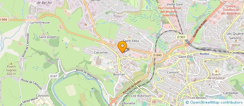 localisation de l'entreprise UDSMA 12  RODEZ