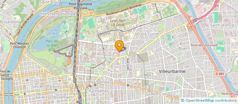 localisation de l'entreprise UDT  VILLEURBANNE