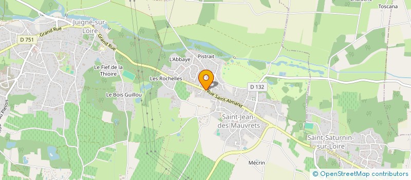 localisation de l'entreprise UE RIVIERA  LES GARENNES SUR LOIRE