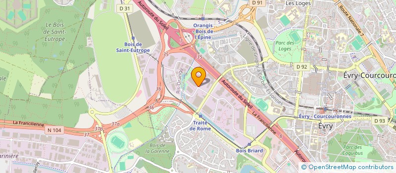 localisation de l'entreprise UF COURCOURONNES à EVRY-COURCOURONNES