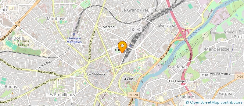 localisation de l'entreprise UFFI COP COURS BUGEAUD à LIMOGES