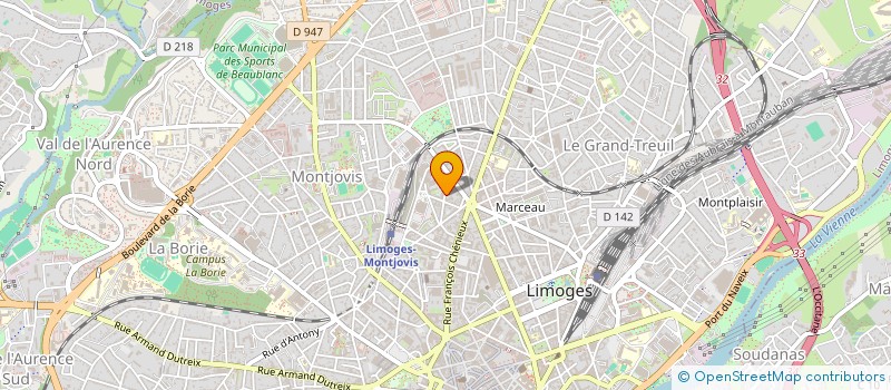 localisation de l'entreprise UFFI COP HYACINTHE FAURE 26 à LIMOGES