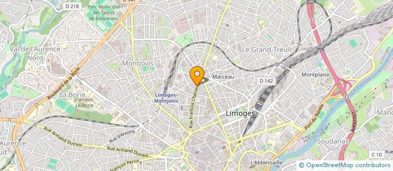 localisation de l'entreprise UFFI COP NICOLAS LA REYNIE à LIMOGES