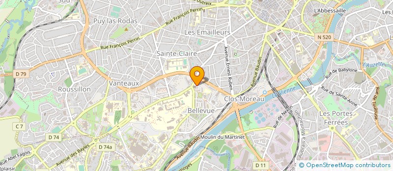 localisation de l'entreprise UFFI COP RUCHAUD à LIMOGES