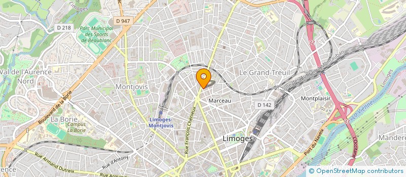 localisation de l'entreprise UFFI COP RUE HOCHE à LIMOGES