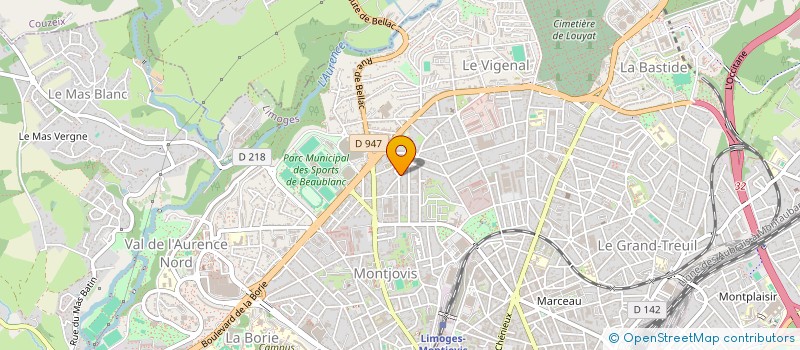 localisation de l'entreprise UFFI COP TUILIERES 39 à LIMOGES