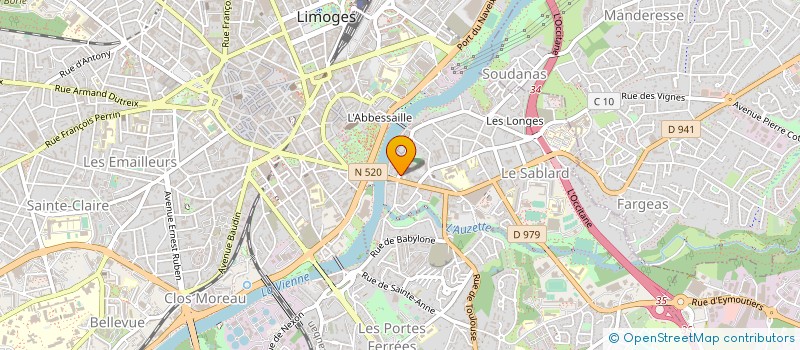 localisation de l'entreprise UFFI RES DUMONT DE LATTRE à LIMOGES