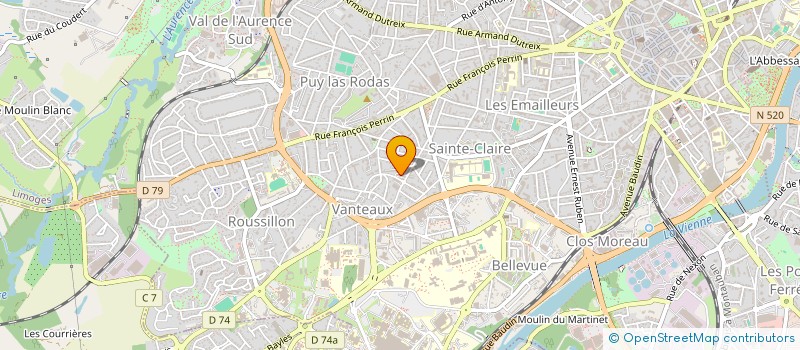 localisation de l'entreprise UFFI RES V SARDOU GR5 à LIMOGES