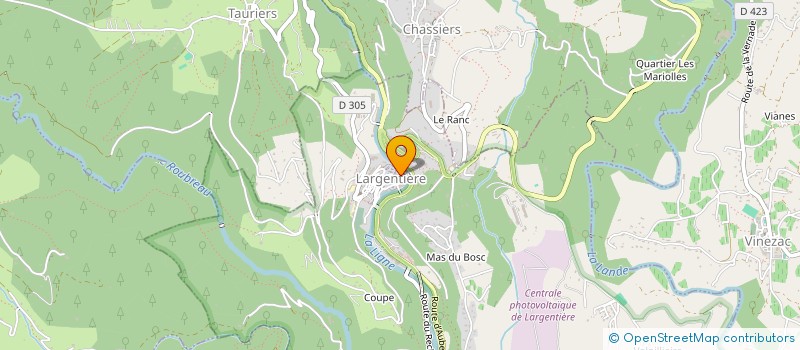 localisation de l'entreprise UFFICIO à LARGENTIERE