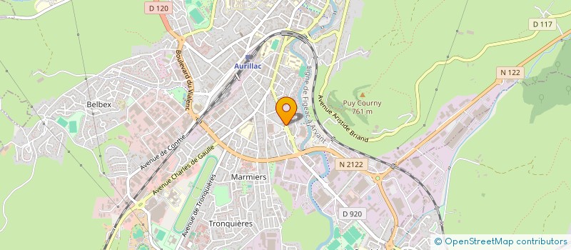 localisation de l'entreprise UFSB 15 à AURILLAC