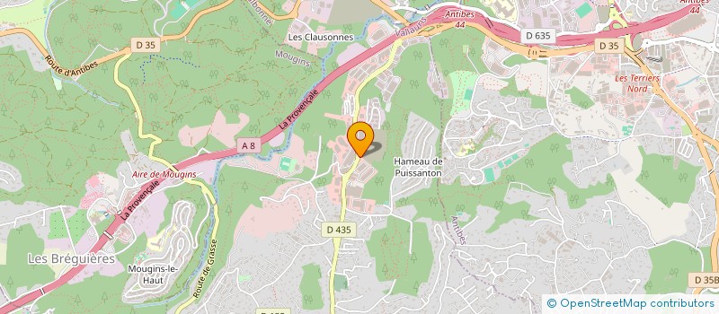 localisation de l'entreprise UG  VALLAURIS