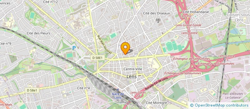 localisation de l'entreprise UGCF à LENS