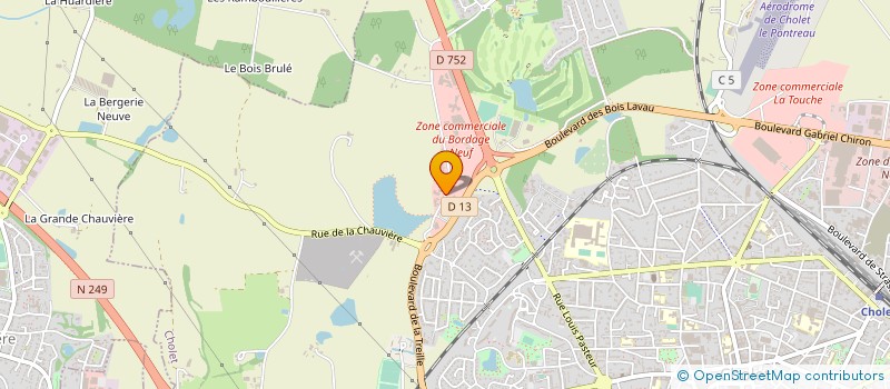 localisation de l'entreprise UGE LOGISTICS à CHOLET