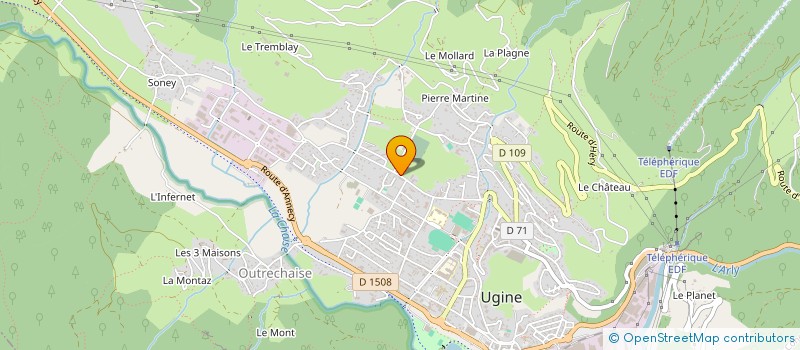 localisation de l'entreprise UGI F A  UGINE