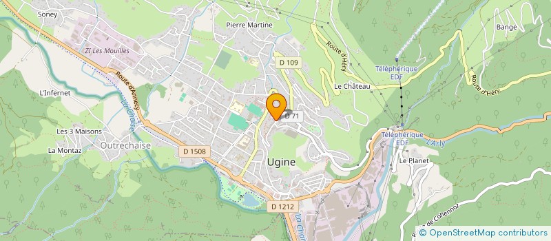 localisation de l'entreprise UGINE OPTIQUE  UGINE