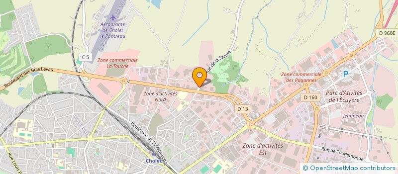 localisation de l'entreprise UGM LES MUTUELLES SOLIDAIRES à CHOLET