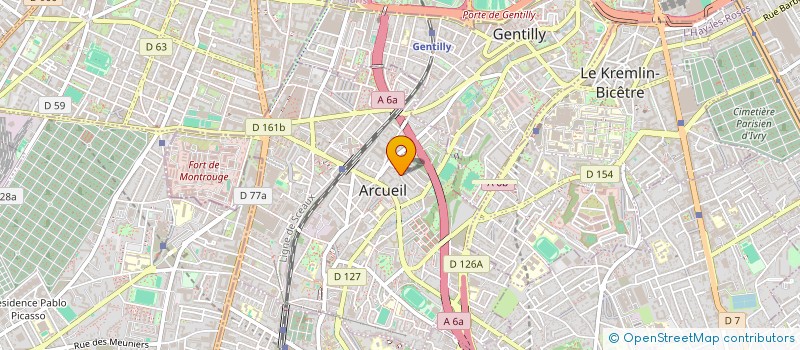 localisation de l'entreprise UGOA  ARCUEIL