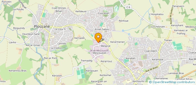 localisation de l'entreprise UGUEN & KERDUDO à PLOUZANE