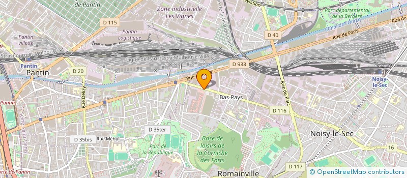 localisation de l'entreprise UJ ROMAINVILLE  ROMAINVILLE