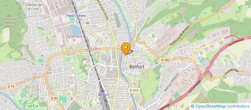 localisation de l'entreprise UJACAM 2020  BELFORT