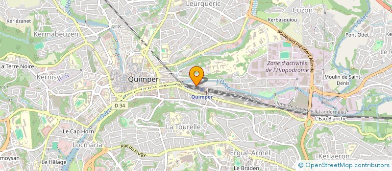 localisation de l'entreprise UJAP ENTREPRISES à QUIMPER