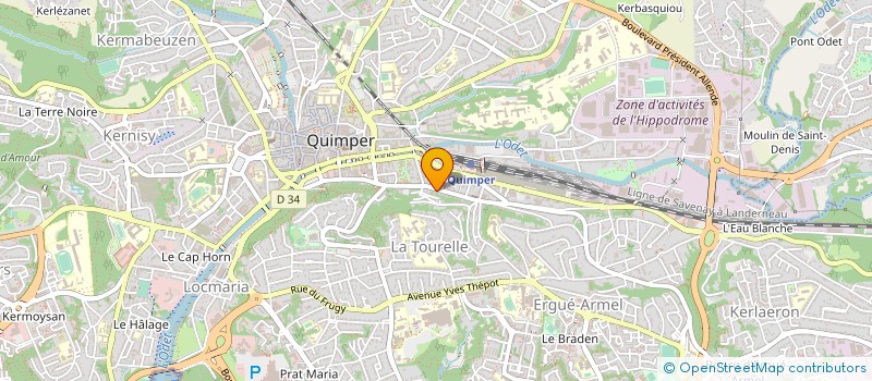 localisation de l'entreprise UJAP FAMILY à QUIMPER