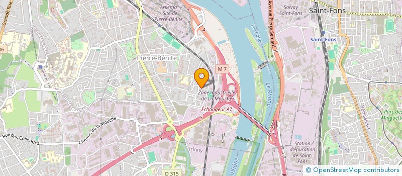 localisation de l'entreprise UJB  OULLINS-PIERRE-BENITE