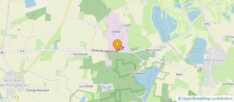localisation de l'entreprise UKOBA INDUSTRIE à SAINT-JEAN-DE-THURIGNEUX