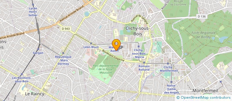 localisation de l'entreprise ULANE OSMARC IMMO à CLICHY-SOUS-BOIS