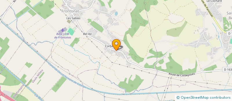 localisation de l'entreprise ULHYS à FRONTONAS