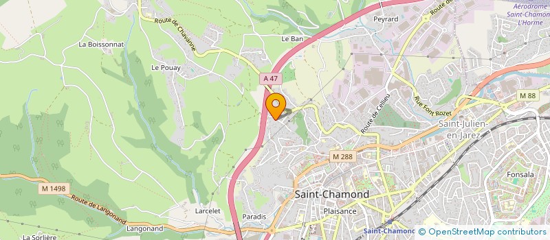 localisation de l'entreprise ULIS  SAINT-CHAMOND