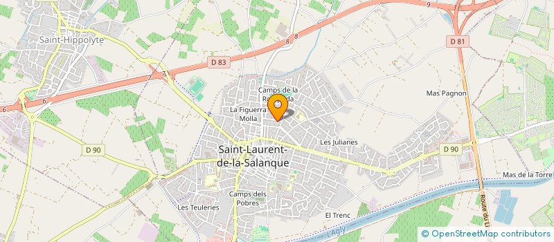 localisation de l'entreprise ULLERES  SAINT-LAURENT-DE-LA-SALANQUE