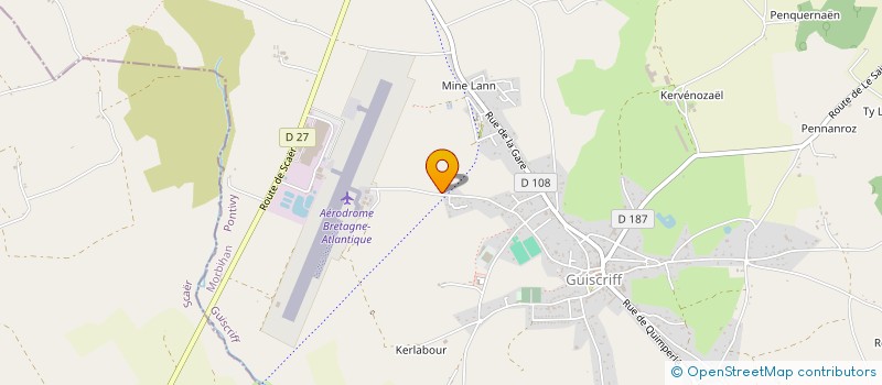 localisation de l'entreprise ULM BRETAGNE ATLANTIQUE  GUISCRIFF