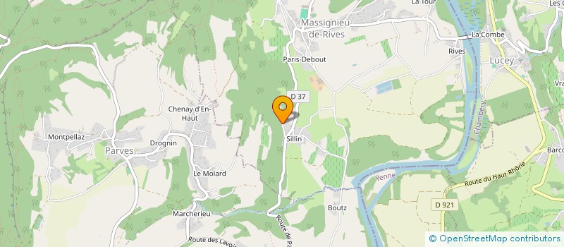 localisation de l'entreprise ULM HYDRO J300 LAVOURS  MASSIGNIEU-DE-RIVES