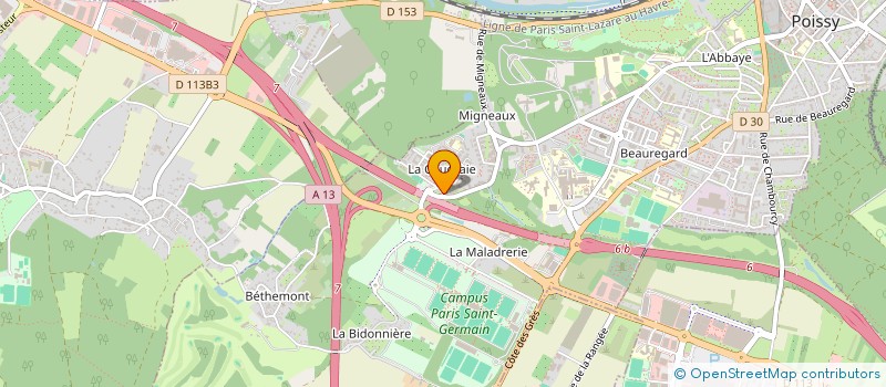 localisation de l'entreprise ULTIM'IMPACT  POISSY