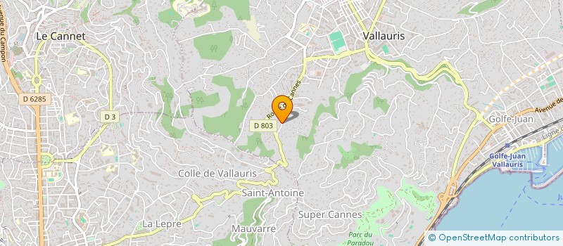 localisation de l'entreprise ULTIMATE DANCE STUDIO  VALLAURIS