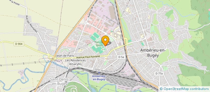 localisation de l'entreprise ULTIMATE GESTION à AMBERIEU-EN-BUGEY