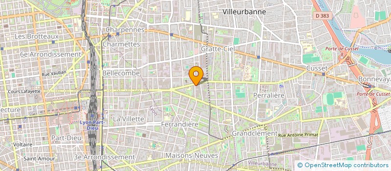 localisation de l'entreprise ULTIMATE LED à VILLEURBANNE