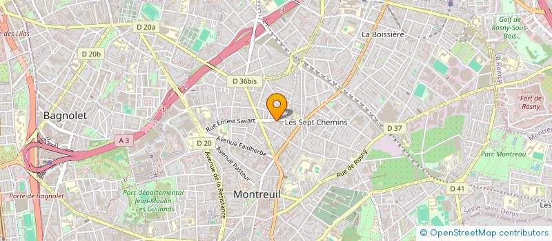 localisation de l'entreprise ULTRA NET à MONTREUIL