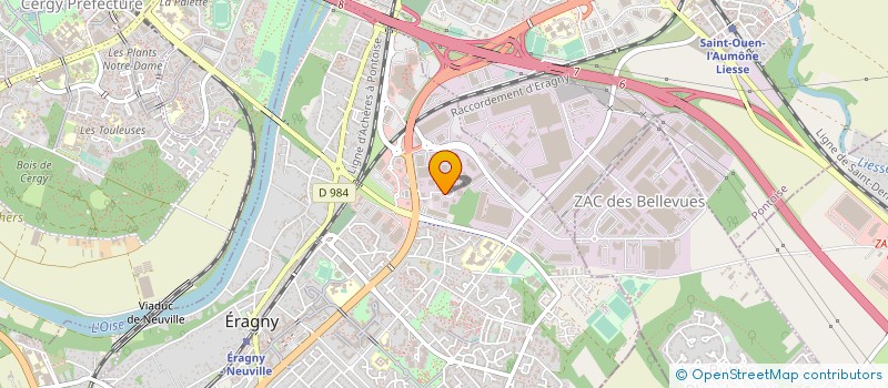 localisation de l'entreprise ULTRAFLUX à ERAGNY